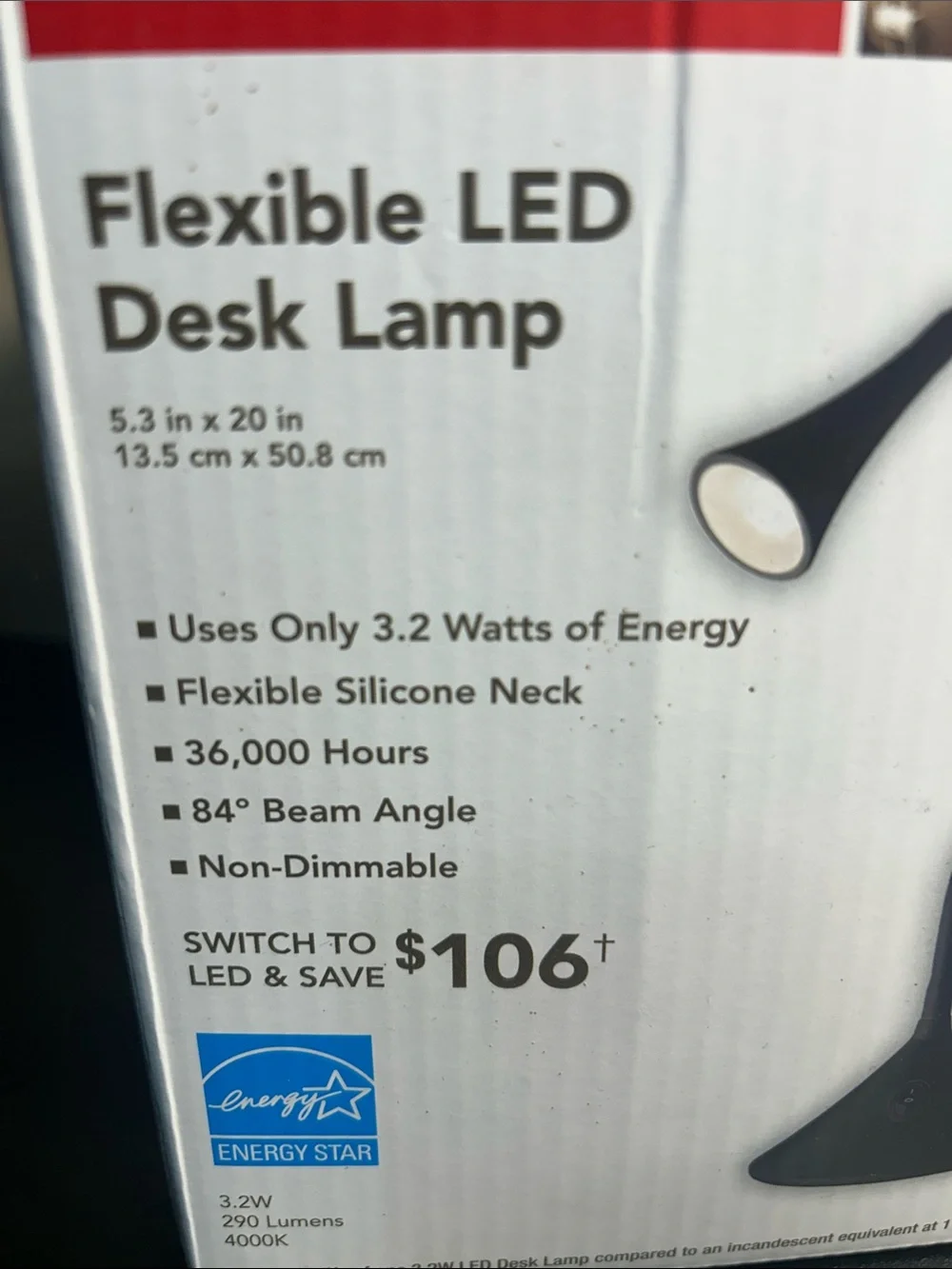 Sunbeam Flexible LED Desk Lamp New in Box.